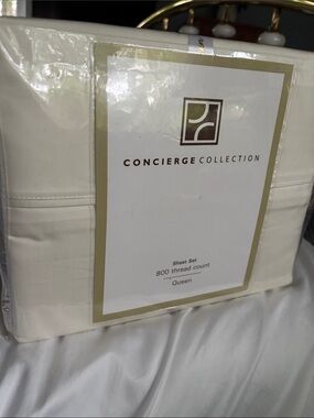 Concierge Collection 4pc Queen Sheet Set - Cream 800 Thread Count